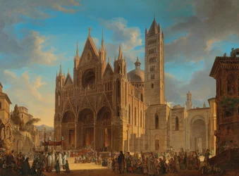Procession in Front of the Cathedral of Siena